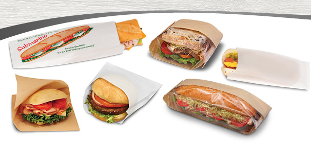 Choice 6 1/2 x 3/4 x 6 3/4 Dry Waxed Kraft Sandwich Bag - 2000/Case
