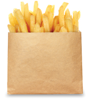 400 Packs French Fry Bags White Grease Resistant Paper 4.7 x 4.5 Inches for  French Fry Disposable Ha…See more 400 Packs French Fry Bags White Grease